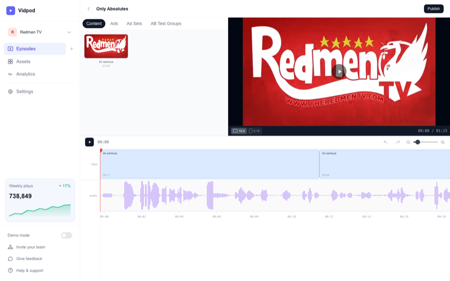 Vidpod screenshot